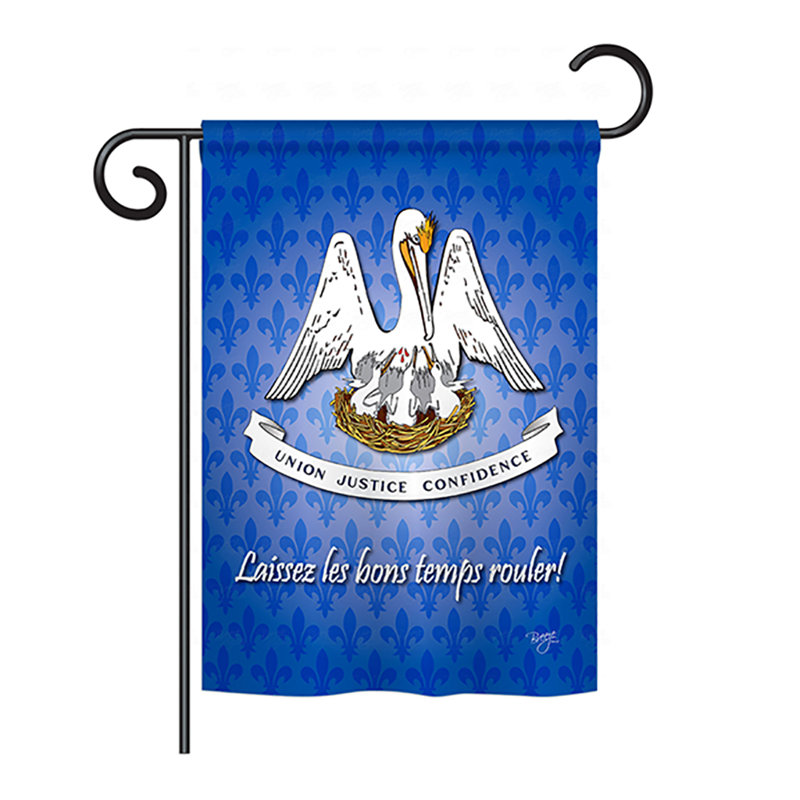 Double Sided Polyester House Flag, 40" H x 28" W, Louisiana