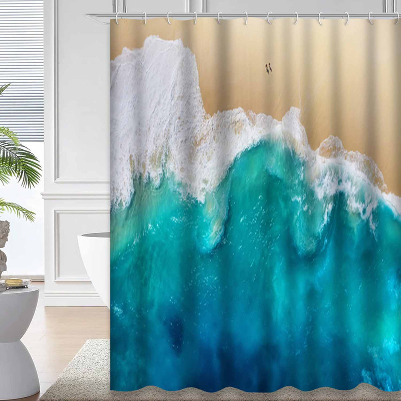 Rideau de douche à 12 crochets Coast, L 72 po x l 78 po