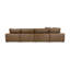 Hadleigh Brown Leather Modular Large Chaise Sectional
