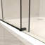 Porte de douche coulissante sans cadre 50-54 "X 76", cadre en acier inoxydable transparent 5/16 "(8Mm), noir mat-121957866