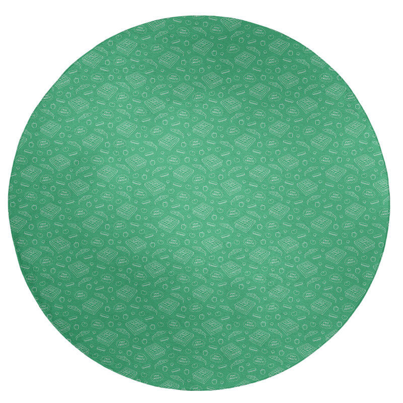 Tapis de la zone verte pizza, Rond 5 pi