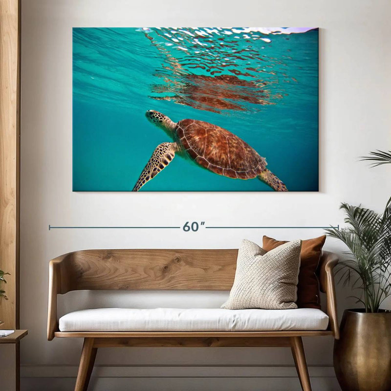 Brampt Floating Sea Turtle, 34" H x 51" W
