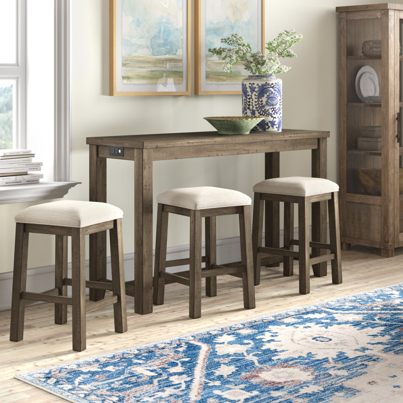Bonique 3-Person Solid Wood Dining Set