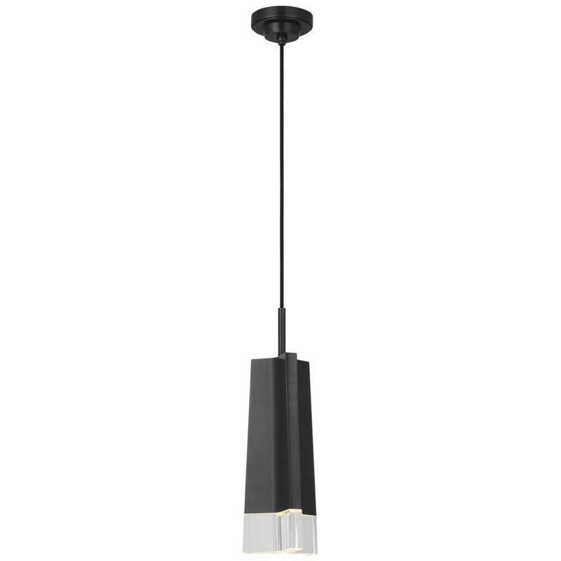 Thomas O'Brien Matcha Single Light Pendant in Bronze with Clear Glass, Bronze