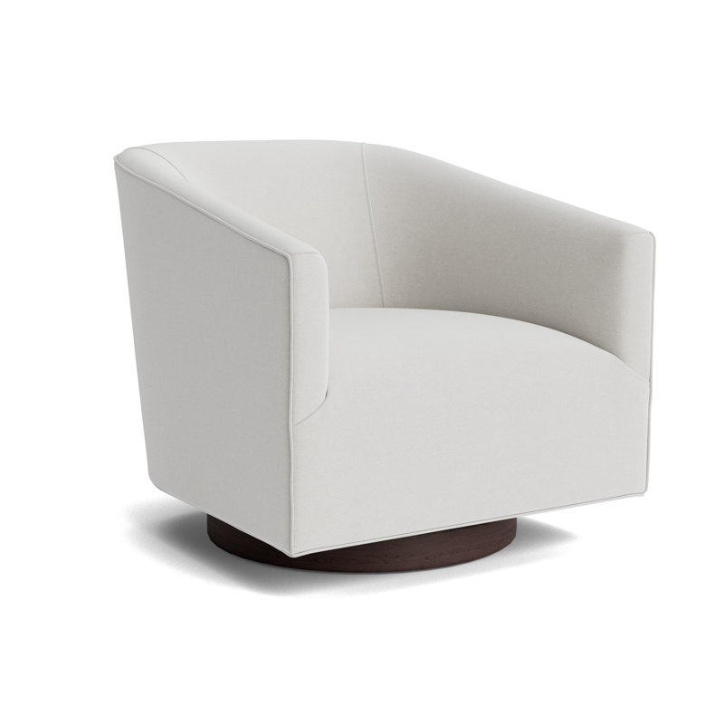 Cooper Full Swivel Chair, Performance Velvet - Silver, Java