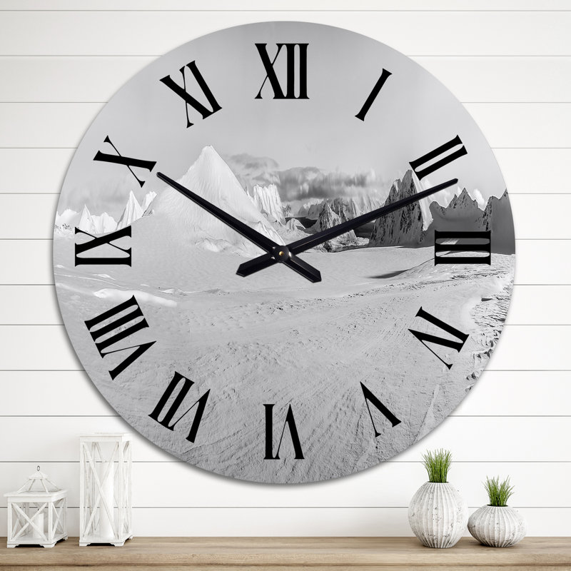 Photo panoramique de paysage arctique I - Horloge murale nautique et côtière, Grand