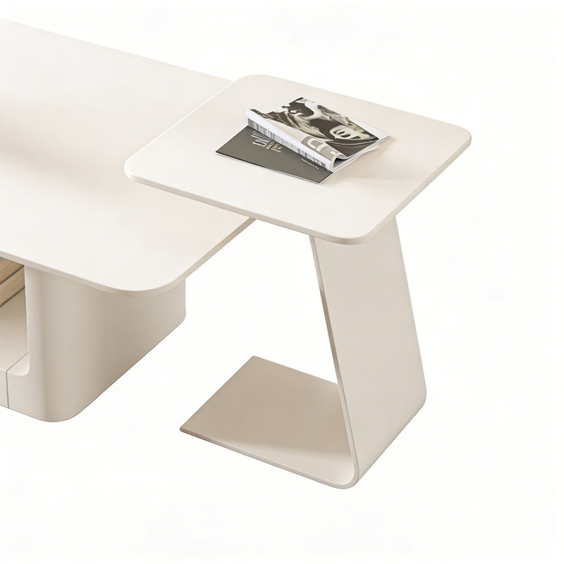 Table basse Frazer, H 15,74 po x L 51,18 po x l 27,55 po, Crème