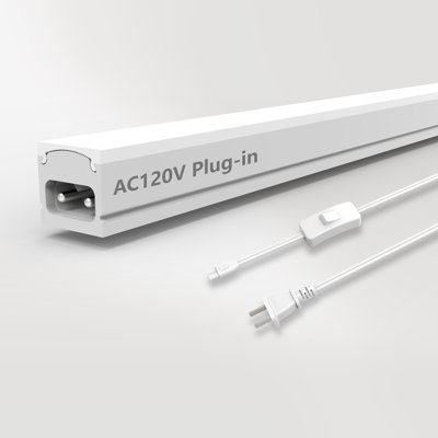 Leetdud Under Cabinet Lighting Plug In,Super Bright AC120V 3CCT 3000K/4000K/5000K Linkable,Ultra Slim, Under Counter Lights for Kitchen