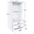 Modern White Wardrobe with Numerous Shelves, 23.6 x 68.9 x 18.5 inches | 100% Melamine Coated Particle Board, Thickness: 0.7 inches | Wall-Mountable, Elegant Design for Stylish Bedroom Storage Solutions-860681084
