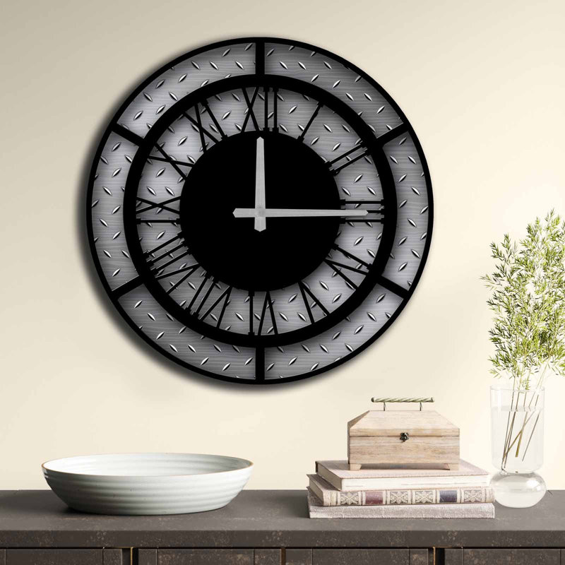 Horloge murale élégante Elegant, 19,7 pouces de diamètre | 100% panneau de fibres à densité moyenne, épaisseur: 0,2 pouce | Design minimaliste élégant pour la décoration de la maison et du bureau | Parfait pour le salon, la chambre à coucher et 