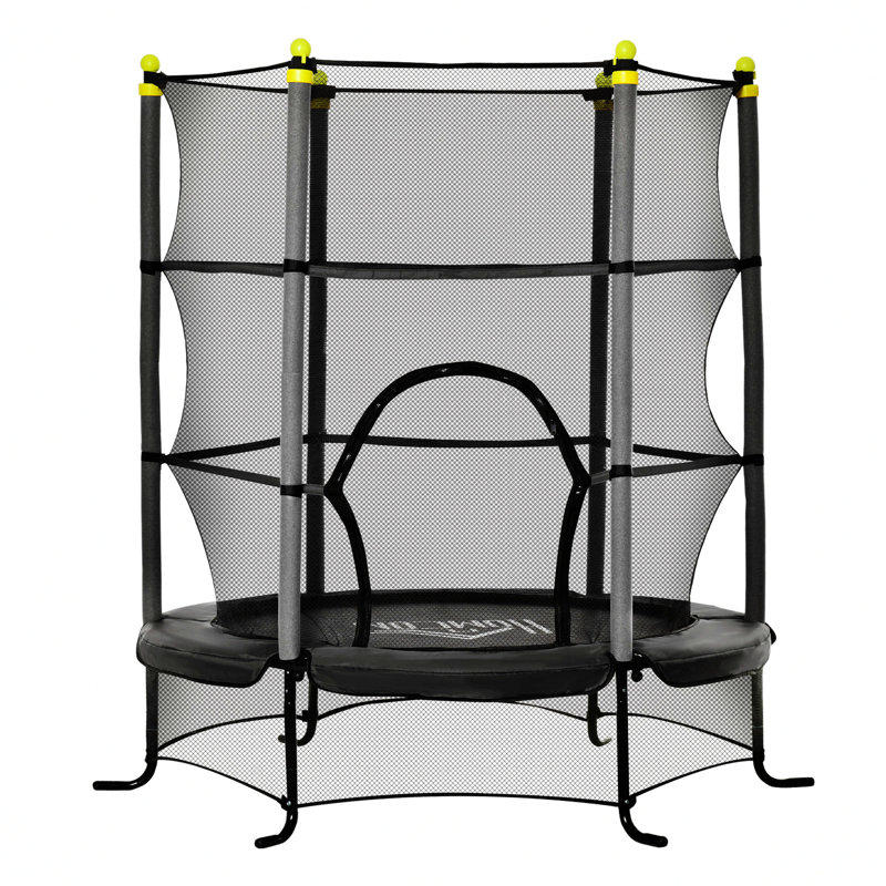Trampoline de jardin rond de 5,4 pi avec enceinte de sécurité Creationstry