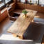 Table de bureau rectangulaire en bois massif de couleur chêne-1137780106