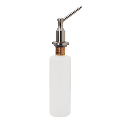 Kitchen Sink Deck Mount Liquid Soap Dispenser with Refillable 12 oz Bottle