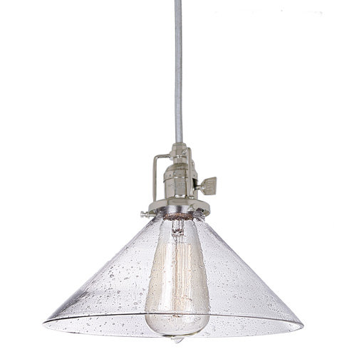 Shumway 1 - Light Single Pendant, Clear, Pewter
