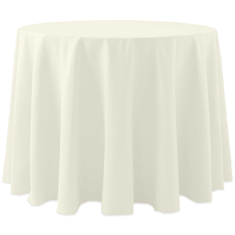 Ultimate Textile -2 Pack- Cotton-Feel 102-Inch Round Fine Dining Tablecloth, Ivory Cream, 102" x 102", 2, Ivory