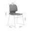 Ergonomic Office Chairs Set, Grey Polypropylene & Steel, Modern Design For Home & Workspaces