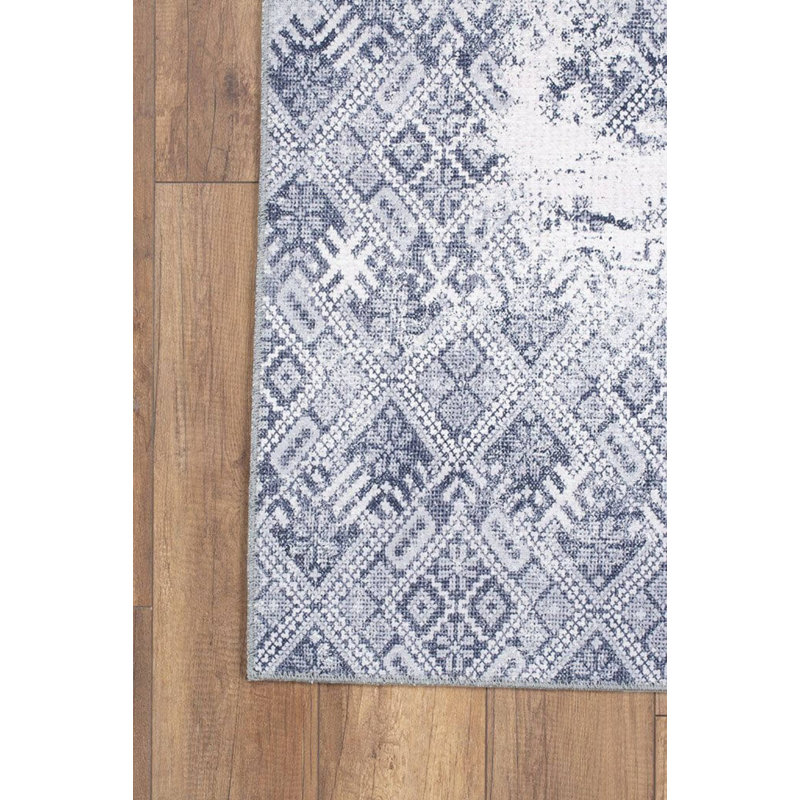 Tapis décoratif gris Ottilie, Rectangle 5 pi x 7 pi 7 po