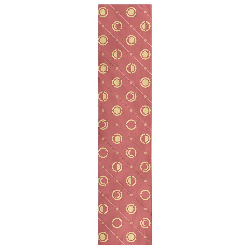 Classic Moon Phases Table Runner, 16" x 72", Red/Yellow