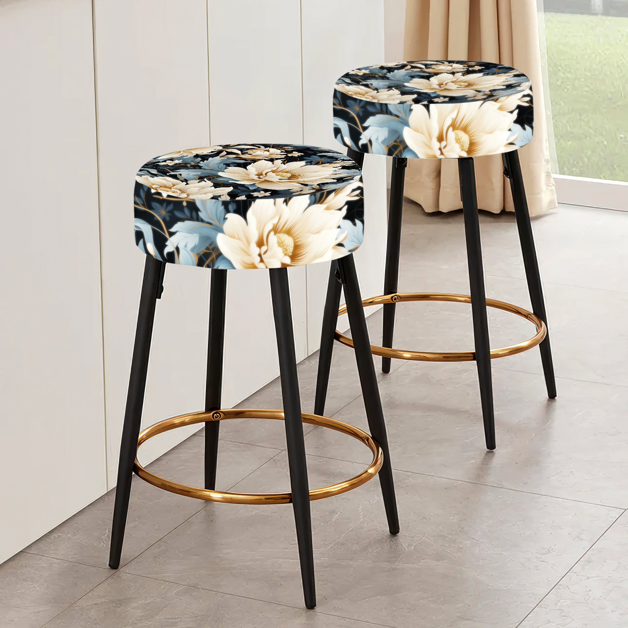 Wayfair Timeless Bar Stools Design Art Timeless Beige Peony