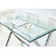 Bureau d'ordinateur en verre, table d'ordinateur portable en verre trempé transparent avec bords arrondis, table d'écriture