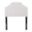 Tête de lit en tissu gris pour lit simple avec coutures élégantes en losange et détails cloutés revêtus d'un magnifique motif capitonné-1010827357