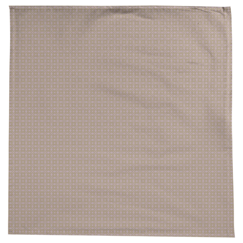 Nappe carrée en coton à motif géométrique 100% avicia, Brun / Mauve