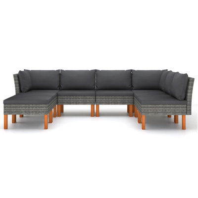 Brause 23.6" Wide Eucalyptus Square Patio Sectional Set with Cushions by Winston Porter