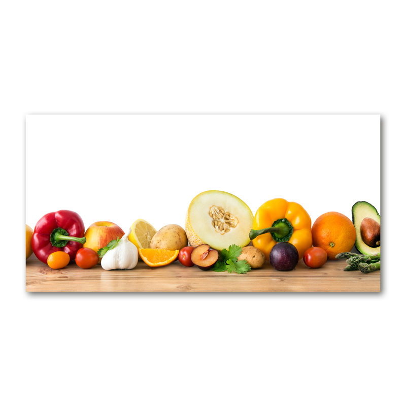 Fruits and Vegetables 1 Piece Wrapped Canvas Wall Art