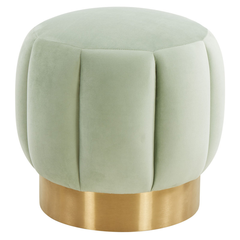 Maxine Round Ottoman, Mint Velvet