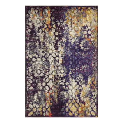 Dimonetta Washable Abstract Indoor Rug