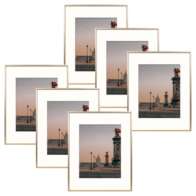 Ailise Gallery Wall Frame Set, Classic Metal Picture Frames for Wall or Tabletop Display