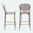 29'' Upholstered Bar Stools Velvet Counter Stool With Backrest & Footrest Set Of 2 Round Dining Chairs For Kitchen