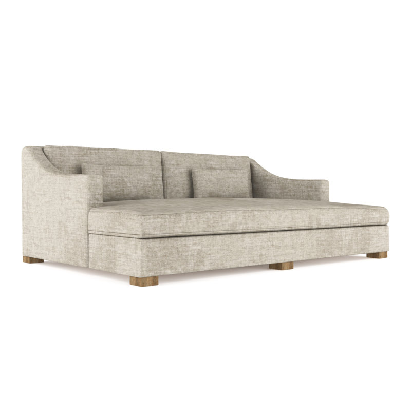 Crosby Slope Arm Daybed, Vintage Leather Graphite, Weathered