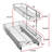 2 Tier slide out Cabinet Organizer With Sliding Drawers For Inside Cabinets- 11" W x 21" D x 15”H