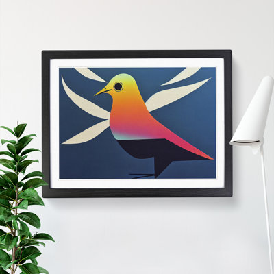 Dove Bird in Abstract Vol.3 1 Piece Single Picture Frame Wall Art