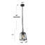 Luminaire suspendu d'extérieur noir 1 lumière H 11 po Vendramin