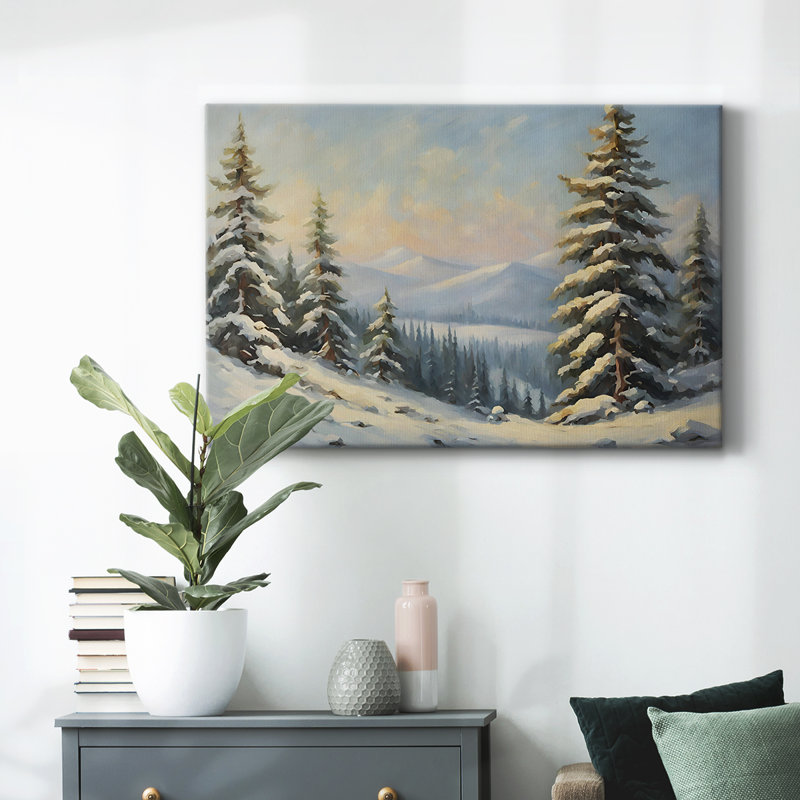 Paysage rétro - CCIV, H 9 po x l 13 po x P 1,5 po, Toile tendue