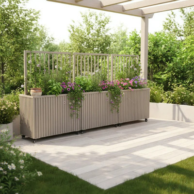 Grove Divider Planter- Grey Brown