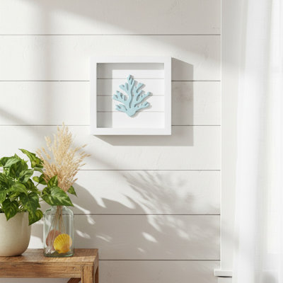 Handcrafted 3D Wooden Crafts Wall Decor Coastal Art With Starfish, Seahorses And Corals Beach Bathroom Wall Decor Gift