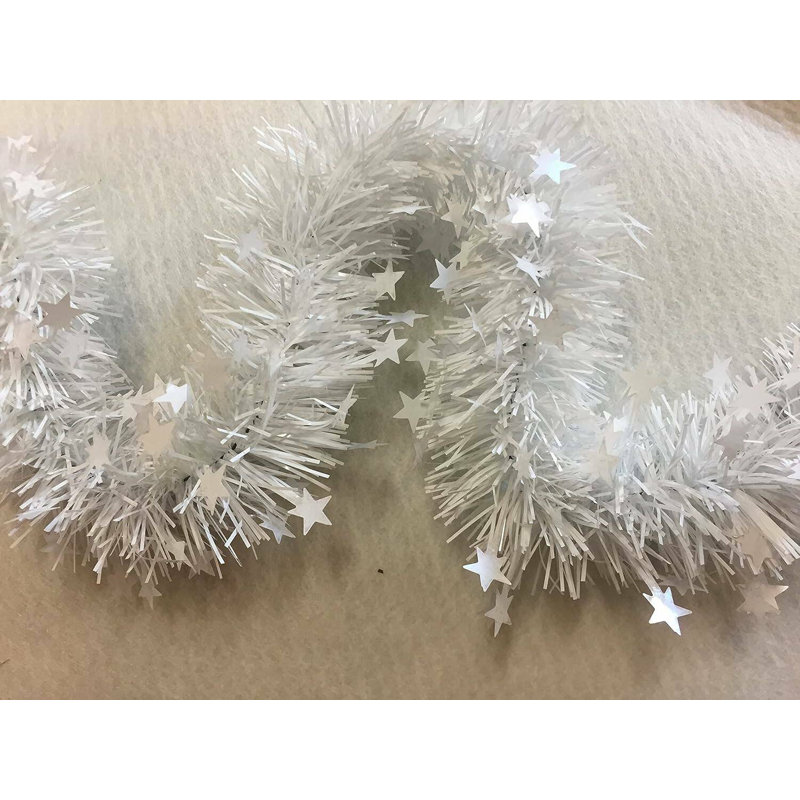 8cm Faux Garland, White