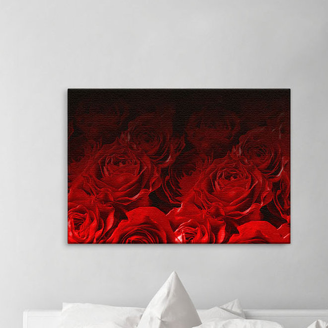 Bed Of Roses - Print on Canvas, 100cm H x 150cm W x 2cm D