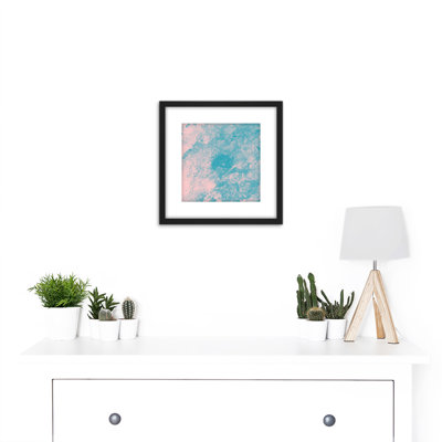 Pink Blue Clouds Abstract Sky - Single Picture Frame Painting