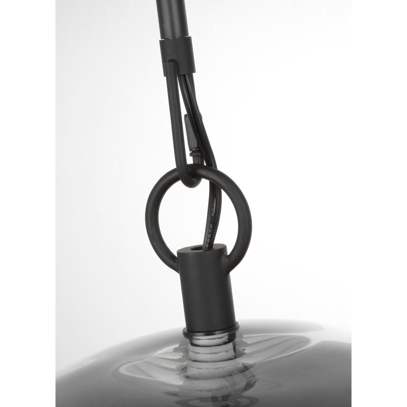 Luminaire suspendu noir à 1 lumière Bronsyn