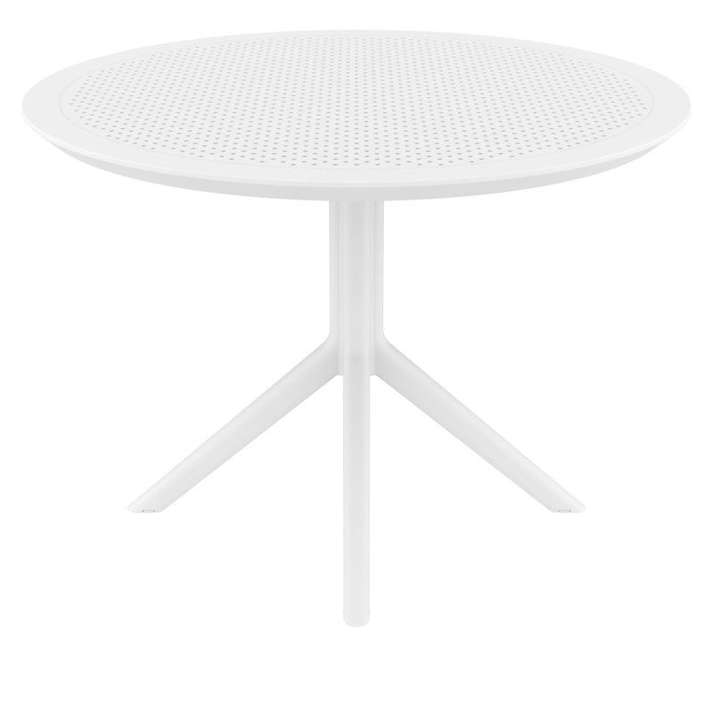 Table de salle à manger extérieure Aylssa, Blanc