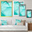 Luxueux marbre émeraude tourbillon, art mural moderne sur toile-1349670791-1349670795