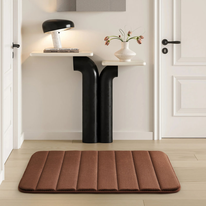 Nasier Memory Foam Non-Slip Bath Mat, Brown, 40x60