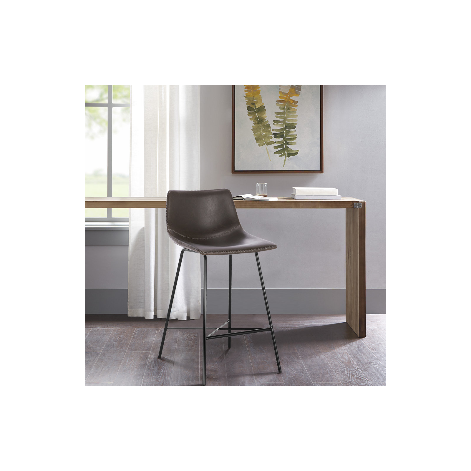 Paxton 24" Counter Height Stool, Brown