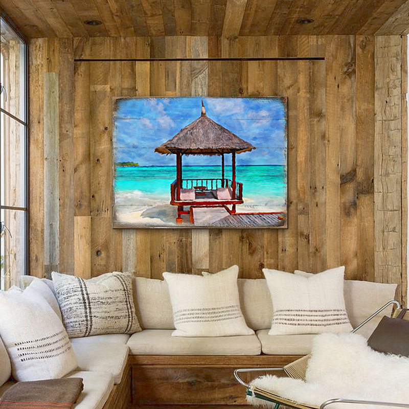 Bloc de bois beach cabana Speece, H 26 po x l 36 po x P 1 po