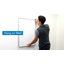 Tableau blanc mobile mobile à effacement à sec avec roulettes verrouillables et support-1334571524