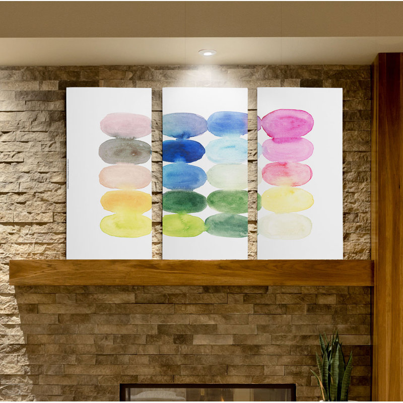 Reproduction d’art multi-pièces sur toile, "color fusion ii" par excellence, H 24 po x l 36 po x P 1,5 po